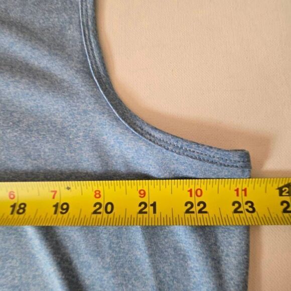NWT CoolRun Womens Heather Sleeveless Crew Neck Athletic Tank Top Blue XXL - Picture 7 of 9